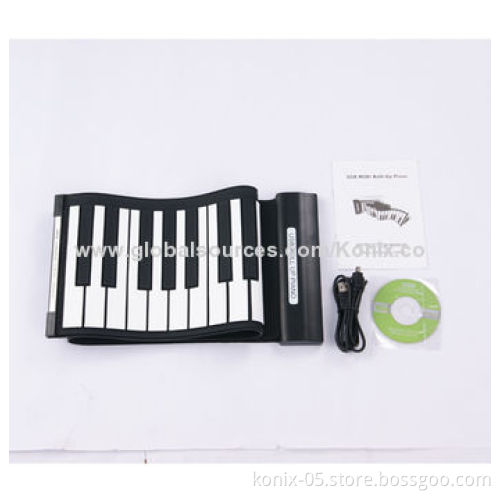 Hot selling silicone digital roll-up piano for kids